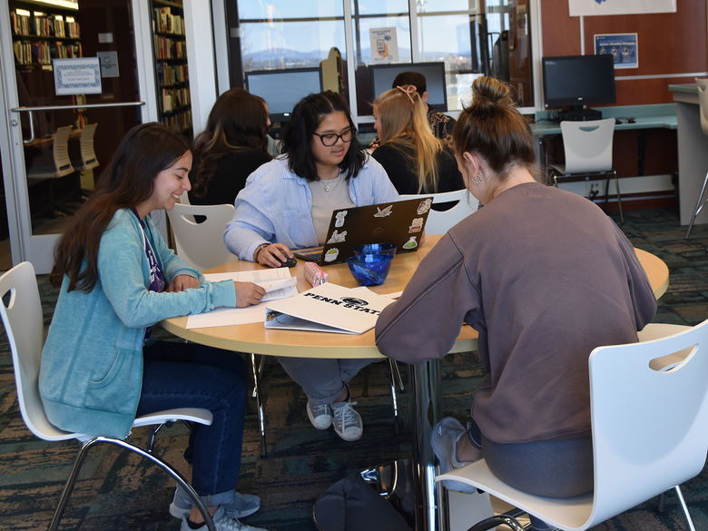 Students studying in the Nittany Success Center.
