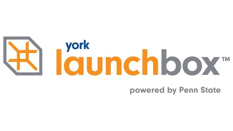 The words York and LaunchBox with a graphic design, logo