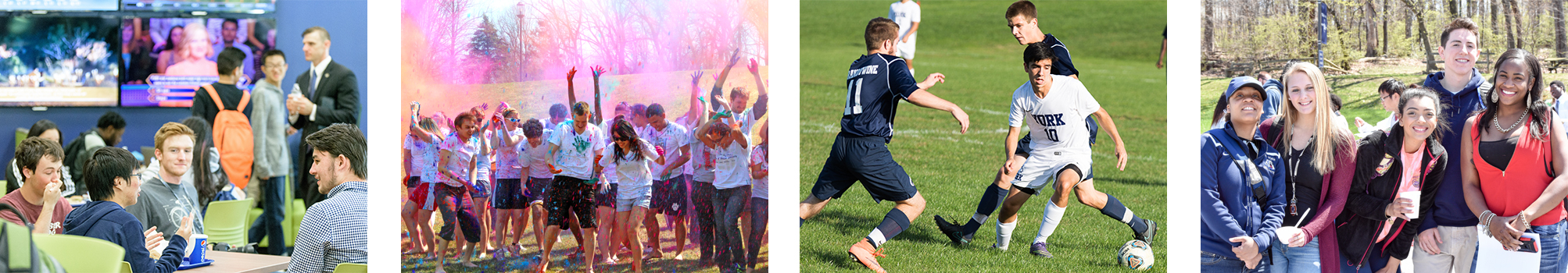 Photos of students and scenes on campus.