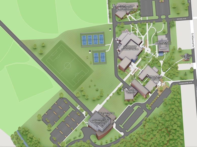 Screenshot of the campus map