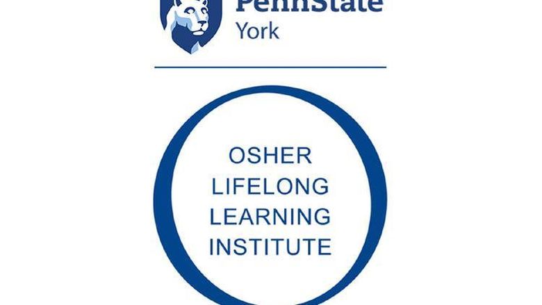 Penn State York mark including shield and lion and the words Osher Lifelong Learning Instiute lett O