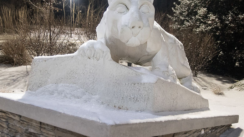 York Lion Shrine in the snow