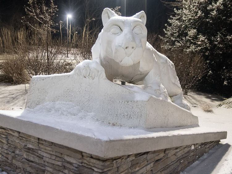 York Lion Shrine in the snow